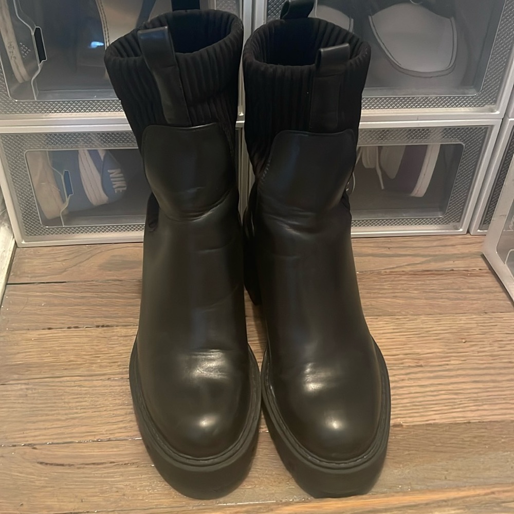 Black sock boots